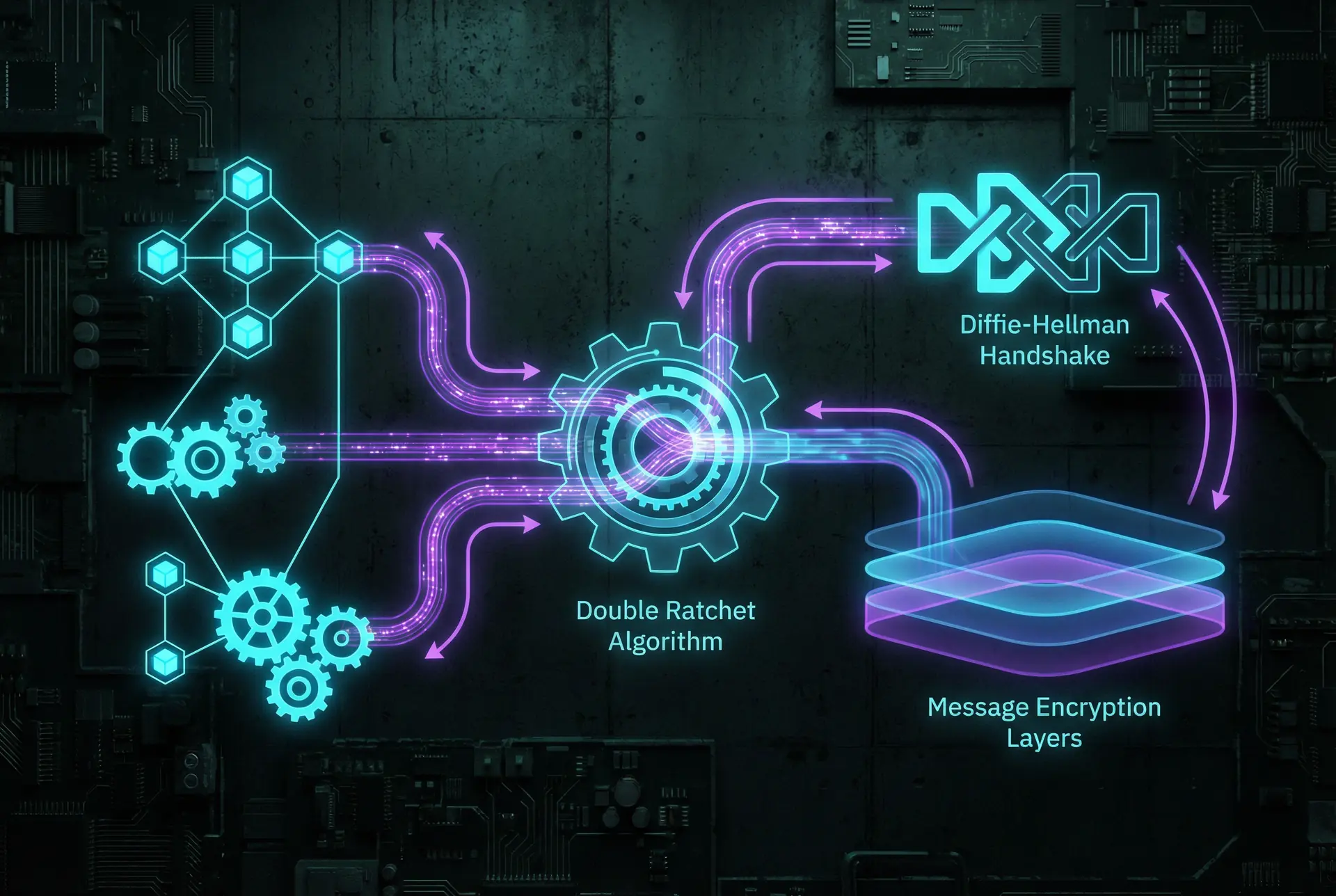 Signal协议加密原理图 - 51爆料 | 双棘轮算法